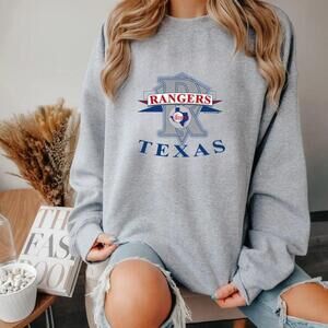 Unisex Sweatshirt, Texas Rangers 1993 Baseball Sport Grey Sweater
